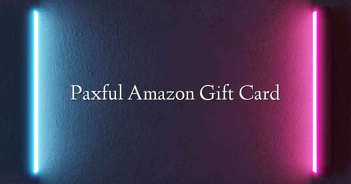 Paxful Amazon Gift Card